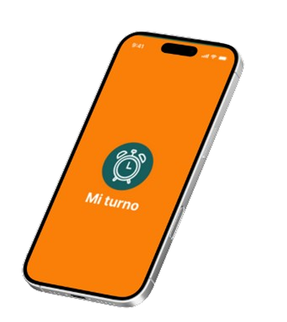 La app Mi turno abierta en un iPhone